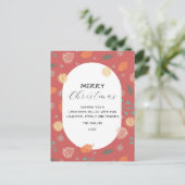 Rustieke Kerst Natuur Patroon Briefkaart (Staand voorkant)