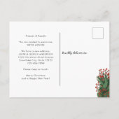 Rustieke Kerst Nieuw Huis voor de Feestdagen Beweg Aankondigingskaart (Achterkant)