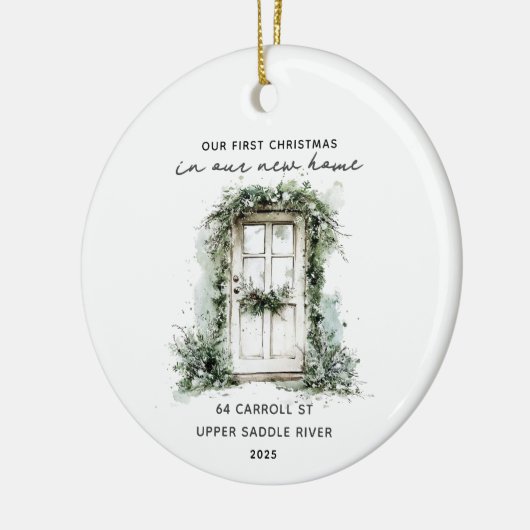Rustieke kerst nieuwe thuis keramisch ornament (Links)