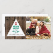 Rustieke Kerst & Nieuwjaar Feestdagenkaart (Voorkant / Achterkant)