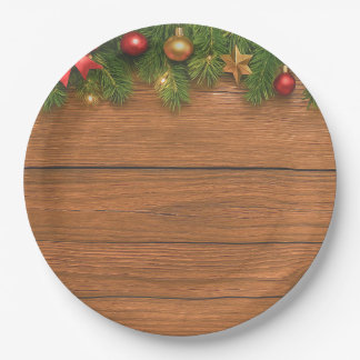 Rustieke Kerst Papieren Bord – Festive Vakantie
