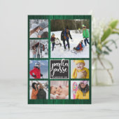 Rustieke Kerst 🎄 Parka Posse Schuur Hout Kaart (Staand voorkant)