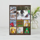 Rustieke Kerst 🎄 Parka Posse Schuur Hout Kaart (Staand voorkant)