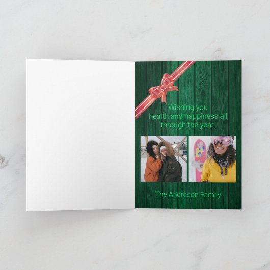 Rustieke Kerst 🎄 Parka Posse Schuur Hout Kaart (Binnen)