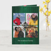 Rustieke Kerst 🎄 Parka Posse Schuur Hout Kaart (Gele Bloem)