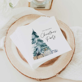 Rustieke Kerst Party gepersonaliseerde papieren se Servet
