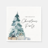 Rustieke Kerst Party gepersonaliseerde papieren se Servet (Voorkant)