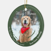 Rustieke Kerst Pet Foto Ornament voor Dog Mom (Links)