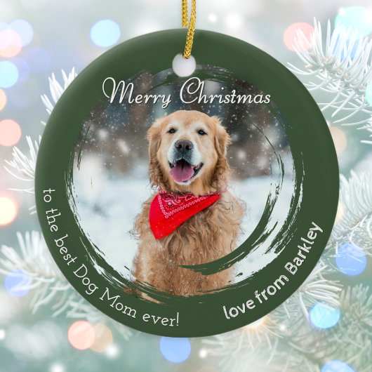 Rustieke Kerst Pet Foto Ornament voor Dog Mom