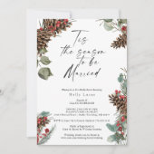 Rustieke kerst Pinecones Vrijgezellenfeest Kaart (Voorkant)