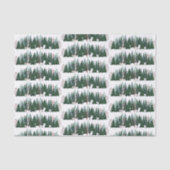 Rustieke Kerst Piramide Denneboom Patroon Tissuepapier (Voorkant)