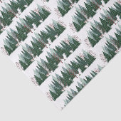 Rustieke Kerst Piramide Denneboom Patroon Tissuepapier (Detail)