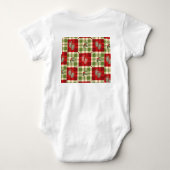 Rustieke Kerst Plaid Baby Outfit – Boerderij Romper (Achterkant)