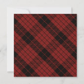 Rustieke Kerst Red Plaid Vakantie Open Huis Kaart (Achterkant)
