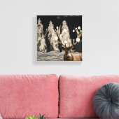 Rustieke Kerst Rendier Canvas Decor (Insitu (Woonkamer))