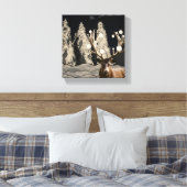 Rustieke Kerst Rendier Canvas Decor (Insitu (Slaapkamer))