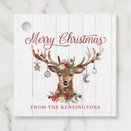 Rustieke kerst rendieren Ornamenten | Hout Bedankjes Labels