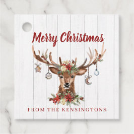Rustieke kerst rendieren Ornamenten | Hout Bedankjes Labels