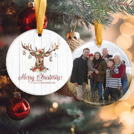 Rustieke kerst rendieren Ornamenten vakantie foto