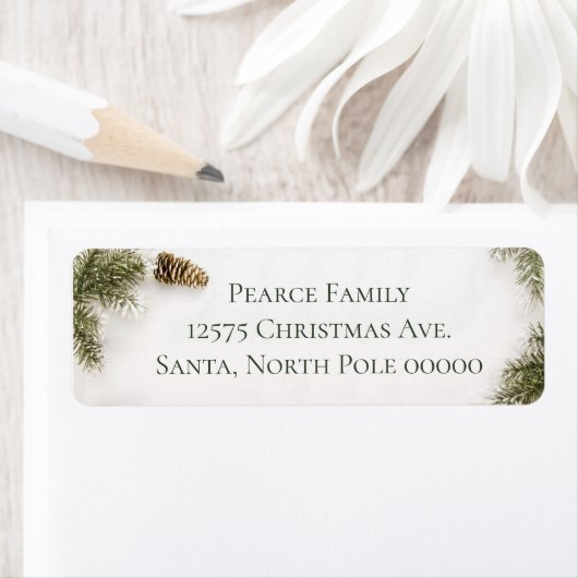 Rustieke kerst retour label (Insitu)