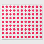 Rustieke Kerst Sjabloon Rode Polka Dots Wit Cadeaupapier (Vlak)
