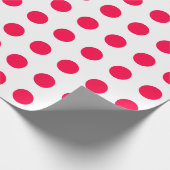 Rustieke Kerst Sjabloon Rode Polka Dots Wit Cadeaupapier (Hoek)