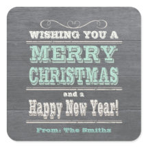 Rustieke Kerst stickers Groene Custom