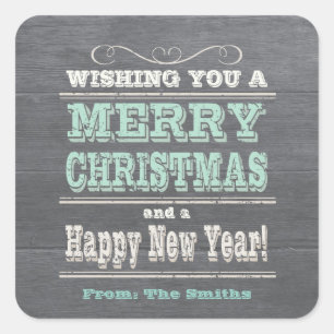 Rustieke Kerst stickers Groene Custom