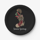 Rustieke Kerst Stocking Paper Bord (Voorkant)