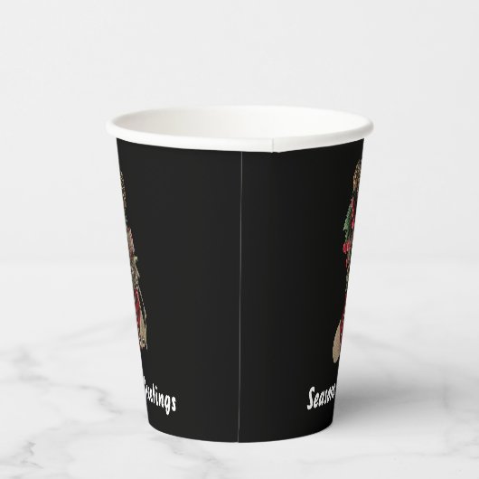 Rustieke Kerst Stocking Paper Cup Papieren Bekers (Rechts)