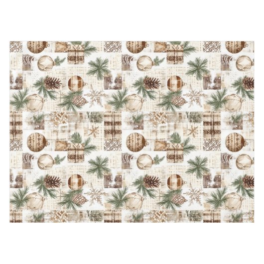 Rustieke kerst tafelkleed (Voorkant (Horizontaal))