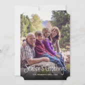 Rustieke Kerst Traditionele Vlakke Vakantiefoto Feestdagenkaart (Voorkant)