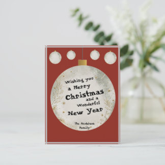 Rustieke Kerst Versiering Zalig Kerstmis Familieka Briefkaart
