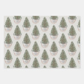 Rustieke kerst Waterverf Inpakpapier Vel (Voorkant)