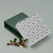 Rustieke Kerst Waterverf Pine Branch Berry Tissuepapier