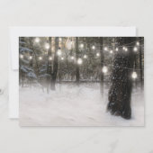 Rustieke Kerst Winter Bos Huwelijk Kaart (Achterkant)