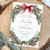 Rustieke Kerst Winter Greenery Wedding Kaart