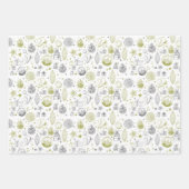 Rustieke Kerst Wrapping Papier Blad Set van 3 Inpakpapier Vel (Voorkant 3)