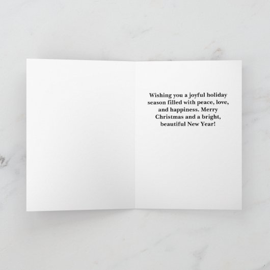 Rustieke Kerst Zwarte Paard Krans Vakantie Feestdagen Kaart (Binnen)