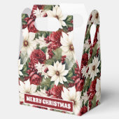  rustieke kerstbloemen bladeren Pattern Bedankdoosjes (Geopend)