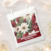  rustieke kerstbloemen bladeren Pattern Bedankzakje (Geknipt)