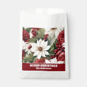  rustieke kerstbloemen bladeren Pattern Bedankzakje (Voorkant)