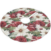  rustieke kerstbloemen bladeren Pattern Kerstboom Rok (Gekanteld)