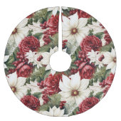  rustieke kerstbloemen bladeren Pattern Kerstboom Rok (Voorkant)