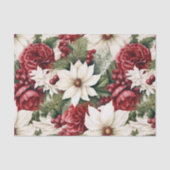  rustieke kerstbloemen bladeren Pattern Tissuepapier (Voorkant)