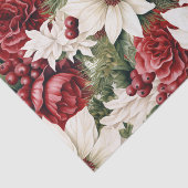  rustieke kerstbloemen bladeren Pattern Tissuepapier (Detail)