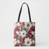  rustieke kerstbloemen bladeren Pattern Tote Bag (Voorkant)