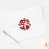  rustieke kerstbloemen bladeren ronde sticker (Envelop)
