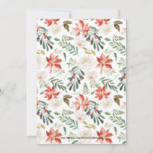 Rustieke Kerstbloemen Frame Feest Uitnodiging (Achterkant)