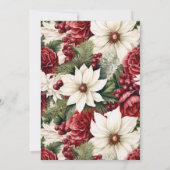  rustieke kerstbloemen vakantie partij kaart (Achterkant)